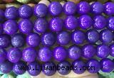 LSBS756 15 inches 16mm round howlite turquoise gemstone beads wholesale