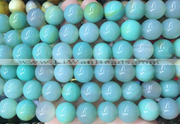 LSBS771 15 inches 14mm round agate gemstone beads wholesale