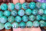 LSBS80 15 inches 18mm round green dragon veins agate beads wholesale
