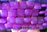 LSBS886 15 inches 20mm square candy jade gemstone beads wholesale