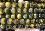 LSBS89 15 inches 16mm faceted round yellow tiger eye beads wholesale