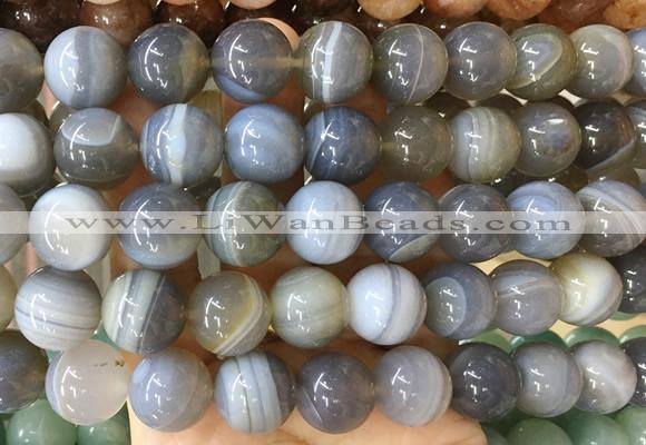 LSBS891 15 inches 16mm round banded agate gemstone beads wholesale
