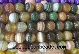 LSBS895 15 inches 16mm round banded agate gemstone beads wholesale