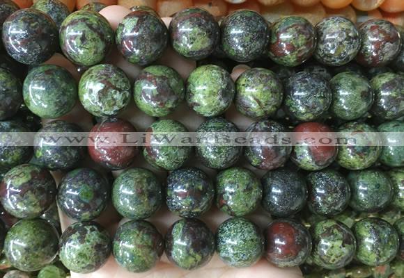 LSBS918 15 inches 16mm round dragon blood jasper gemstone beads wholesale