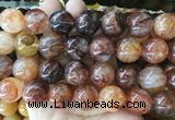 LSBS925 15 inches 18mm round red gum flower crystal gemstone beads wholesale