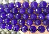 LSBS935 15 inches 16mm faceted round Candy jade gemstone beads wholesale