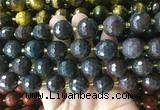 LSBS938 15 inches 16mm faceted round Brecciated jasper gemstone beads wholesale