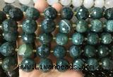 LSBS941 15 inches 16mm faceted round Moss agate gemstone beads wholesale