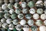 LSBS942 15 inches 16mm faceted round Tree agate gemstone beads wholesale