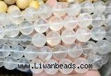 LSBS95 15 inches 16mm round white crystal gemstone beads wholesale