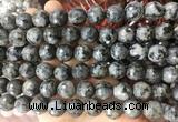 LSBS956 15 inches 14mm faceted round black labradorite gemstone beads wholesale