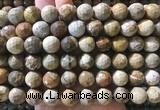 LSBS963 15 inches 14mm faceted round wooden jasper gemstone beads wholesale