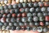 LSBS965 15 inches 14mm faceted round blood jasper gemstone beads wholesale