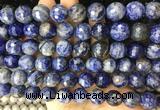 LSBS971 15 inches 14mm faceted round sodalite gemstone beads wholesale