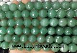 LSBS974 15 inches 14mm faceted round green aventurine gemstone beads wholesale