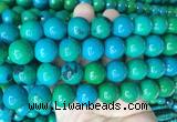 LSBS984 15 inches 16mm round synthetic chrysocolla gemstone beads wholesale