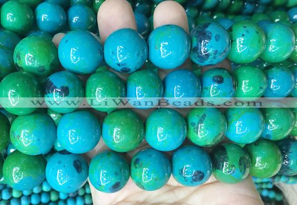 LSBS985 15 inches 18mm round synthetic chrysocolla gemstone beads wholesale