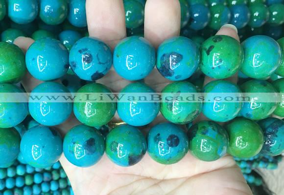 LSBS986 15 inches 20mm round synthetic chrysocolla gemstone beads wholesale