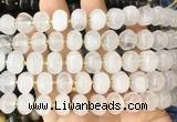 MEBS01 15 inches 8*12mm pumpkin angola white crystal beads wholesale