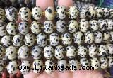 MEBS16 15 inches 8*12mm pumpkin dalmatian jasper beads wholesale
