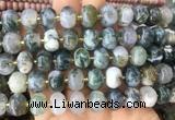 MEBS30 15 inches 8*12mm pumpkin tree agate beads wholesale