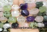 MQBS03 15 inches 13*18mm - 15*20mm faceted nuggets multicolor quartz beads
