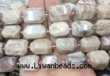 MSBS22 15 inches 13*18mm - 15*20mm faceted nuggets moonstone beads