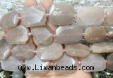 MSBS24 15 inches 18*25mm - 22*30mm faceted freeform moonstone beads