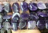 NABS08 15 inches 15*20mm - 18*25mm faceted freeform amethyst beads