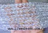 NCBS01 15 inches 8mm carved pumpkin white crystal beads wholesale