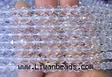 NCBS14 15 inches 6mm faceted round white crystal beads wholesale