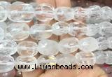 NCBS21 15 inches 12*16mm - 13*18mm faceted nuggets white crystal beads