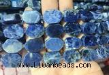 NGBS185 15 inches 10*14mm - 12*16mm freeform sodalite beads