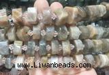 NGBS230 15 inches 10*14mm - 12*16mm faceted nuggets sunstone beads