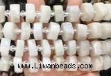 NGBS234 15 inches 10*14mm - 12*16mm faceted nuggets white moonstone beads