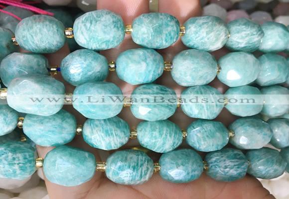 NGBS240 15 inches 8*12mm - 12*16mm faceted nuggets amazonite beads