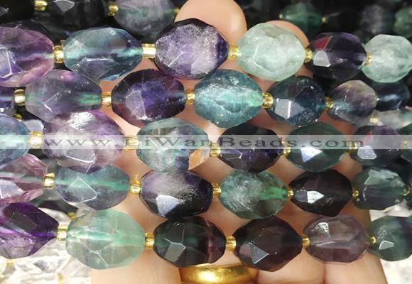 NGBS244 15 inches 8*12mm - 12*16mm faceted nuggets fluorite beads