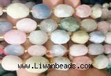 NGBS251 15 inches 8*12mm - 12*16mm faceted nuggets morganite beads