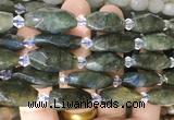 NGBS255 15 inches 8*20mm - 12*30mm faceted nuggets labradorite beads