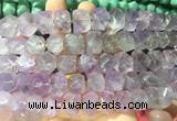 NGBS262 15 inches 10*14mm - 12*16mm faceted nuggets lavender amethyst gemstone beads
