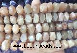 NGBS276 15 inches 10*14mm - 12*16mm faceted nuggets sunstone gemstone beads wholesale