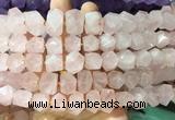 NGBS279 15 inches 12*16mm - 13*18mm nuggets rose quartz gemstone beads wholesale