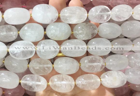 NGBS282 15 inches 13*18mm - 18*25mm nuggets white crystal beads wholesale