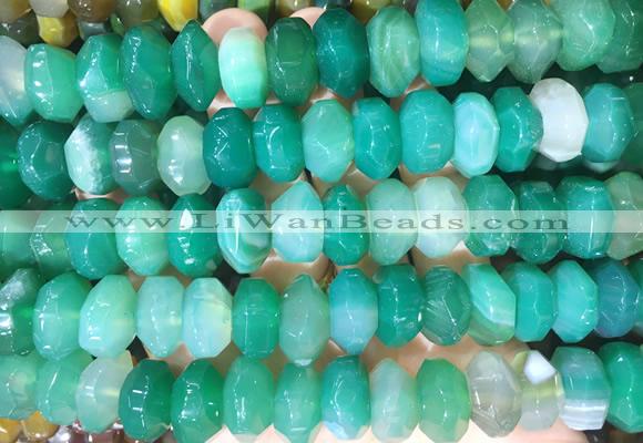 NGBS305 15 inches 8*14mm - 10*16mm faceted nuggets agate beads wholesale