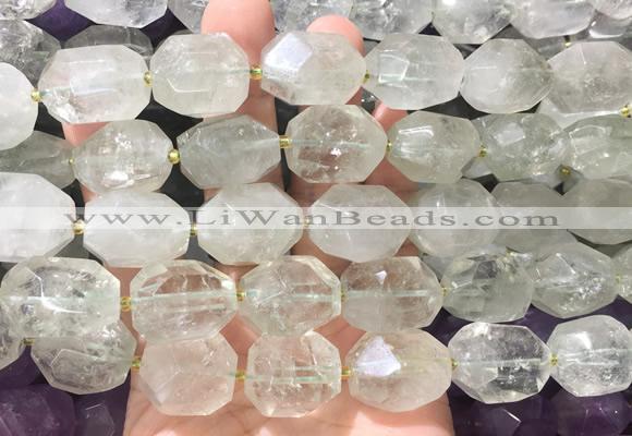 NGBS352 15 inches 13*18mm - 18*25mm nuggets green crystal beads wholesale