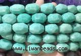 NGBS357 15 inches 13*18mm - 15*20mm faceted nuggets amazonite beads wholesale