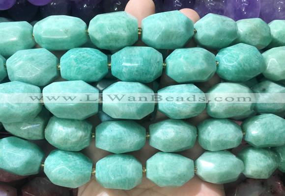 NGBS357 15 inches 13*18mm - 15*20mm faceted nuggets amazonite beads wholesale
