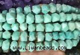 NGBS371 15 inches 13*18mm - 15*20mm faceted nuggets amazonite beads wholesale