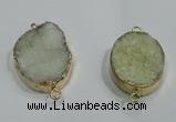 NGC20 20*30mm - 25*35mm freeform druzy agate connectors