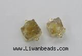 NGC429 12*14mm - 15*18mm freeform druzy agate connectors